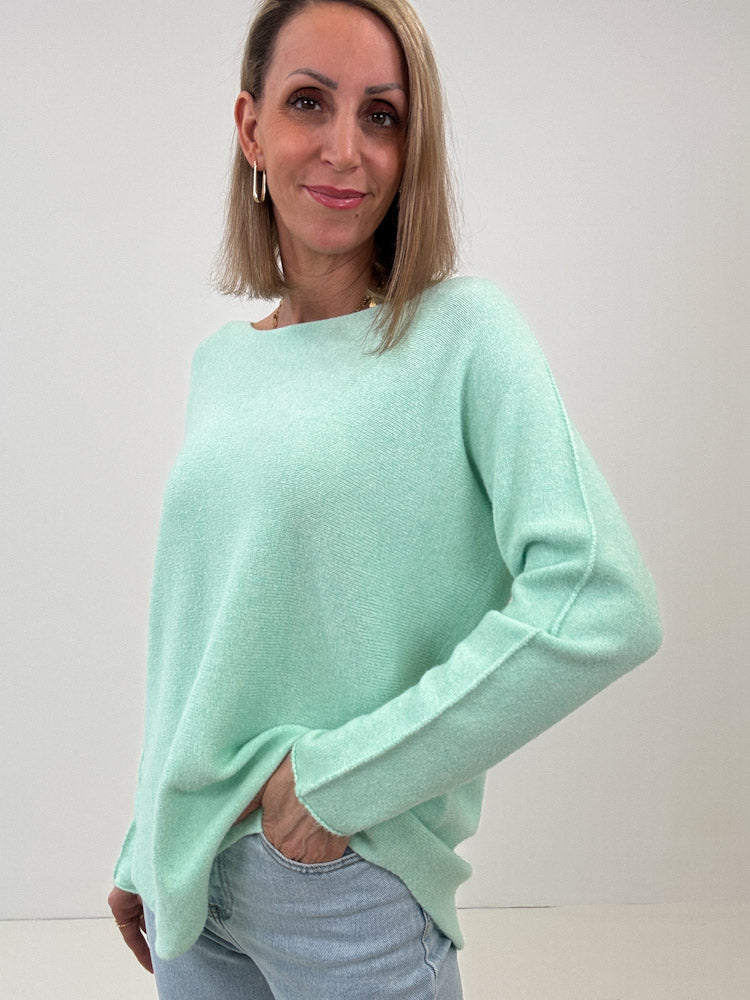 "Vicenza" weicher Pullover mit Viscose - mint