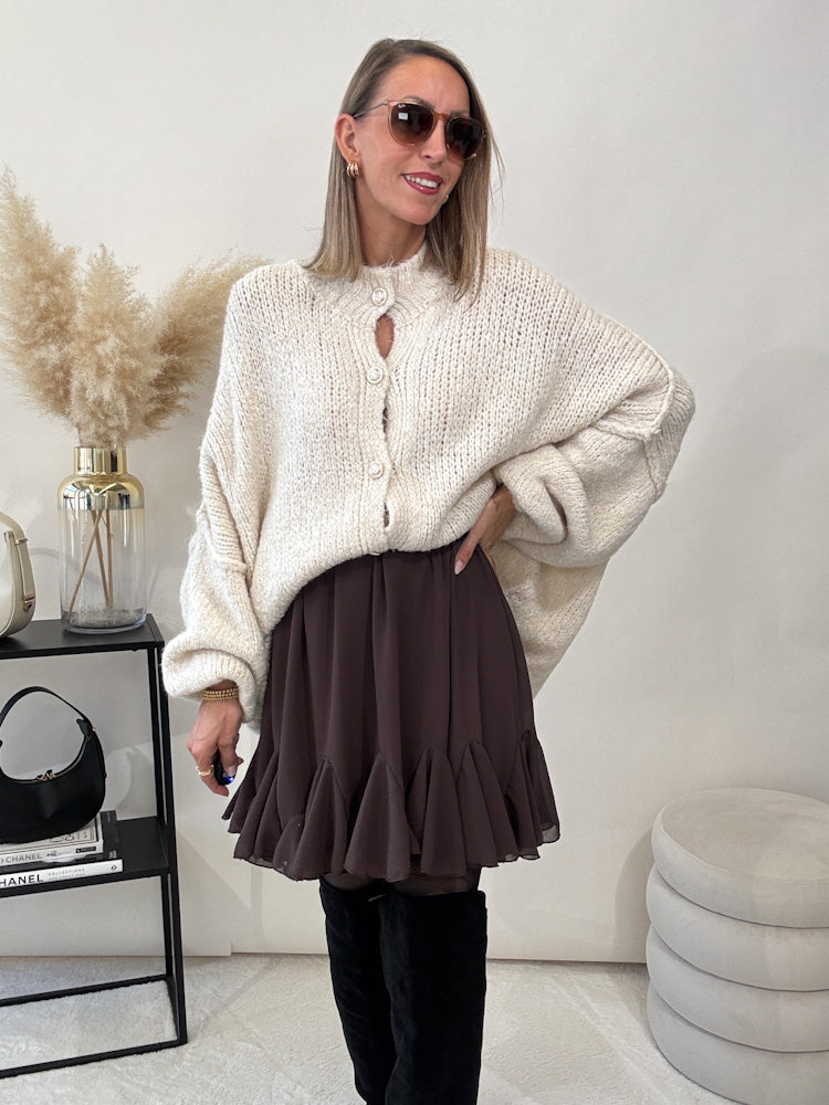 "Bella" Rock aus Viskose - braun