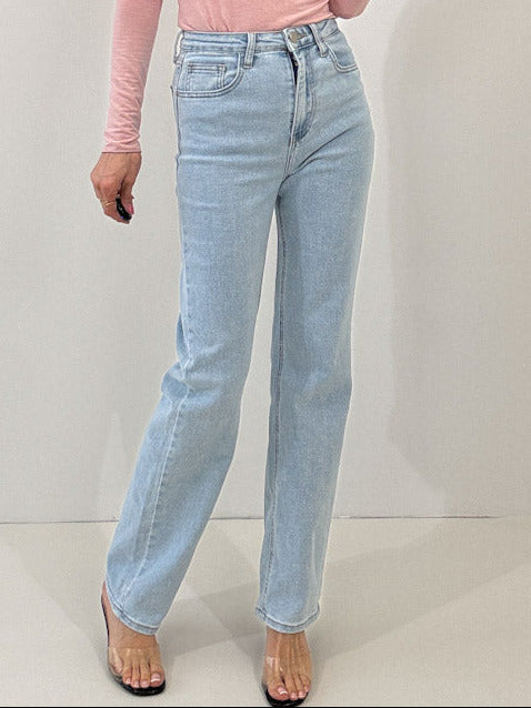"Sandrio" Straight Leg Jeans - hellblau
