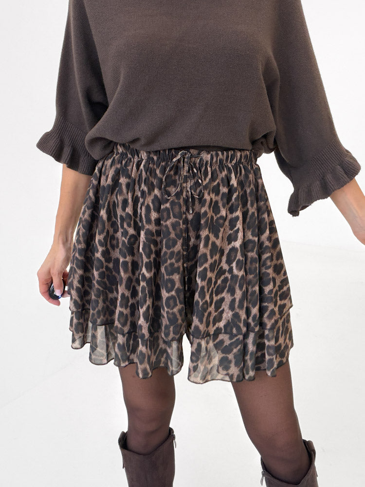 "Bella Skort Leo" weicher Hosenrock - schwarz