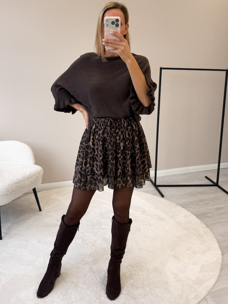 "Bella Skort Leo" weicher Hosenrock - schwarz