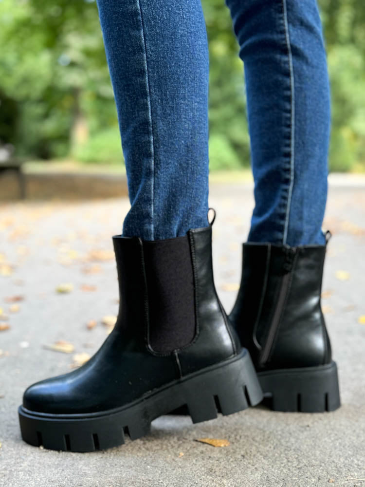 Chunky Chelsea Boots schwarz