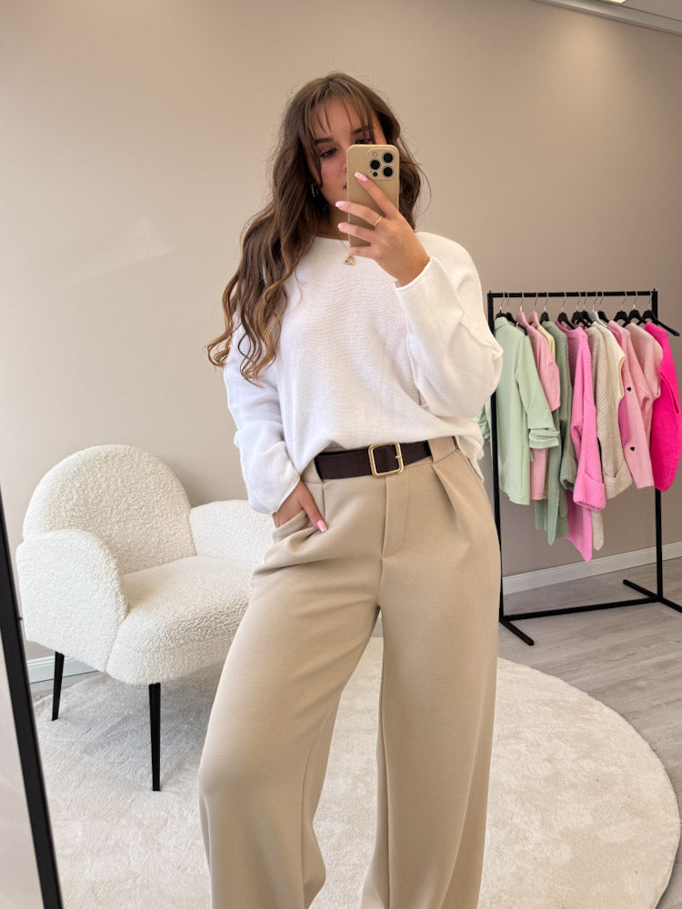 "Vicenza" weicher Pullover mit Viscose - weiß