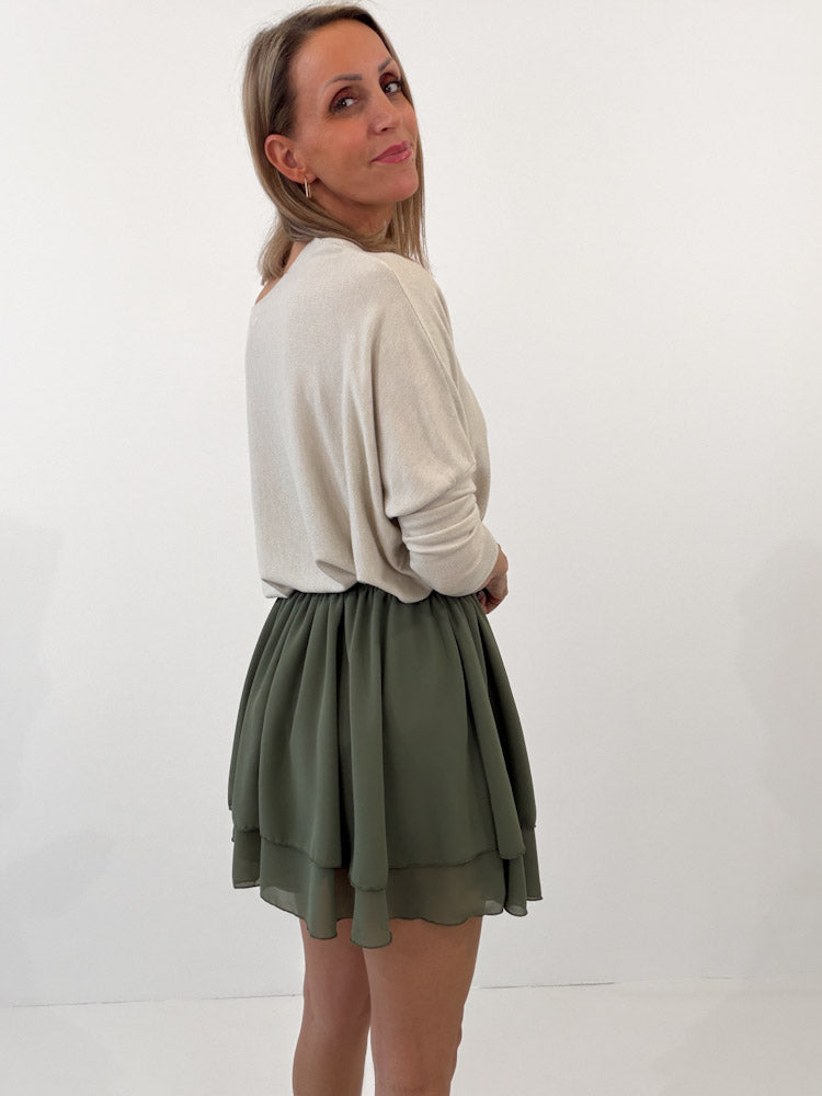 "Bella Skort" weicher Hosenrock - khaki