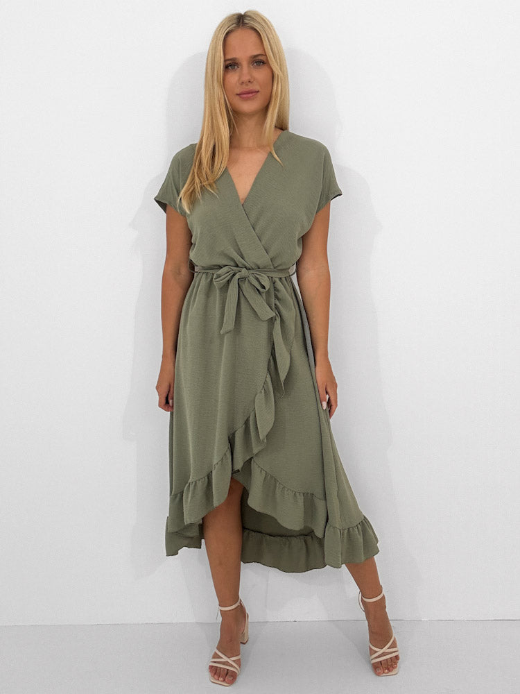 "Sunshine Wild Dress" schickes Kleid - matcha grün