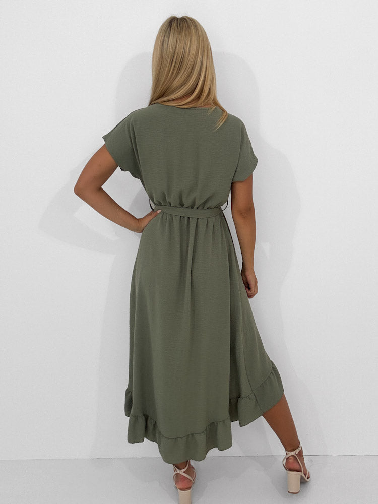 "Sunshine Wild Dress" schickes Kleid - matcha grün