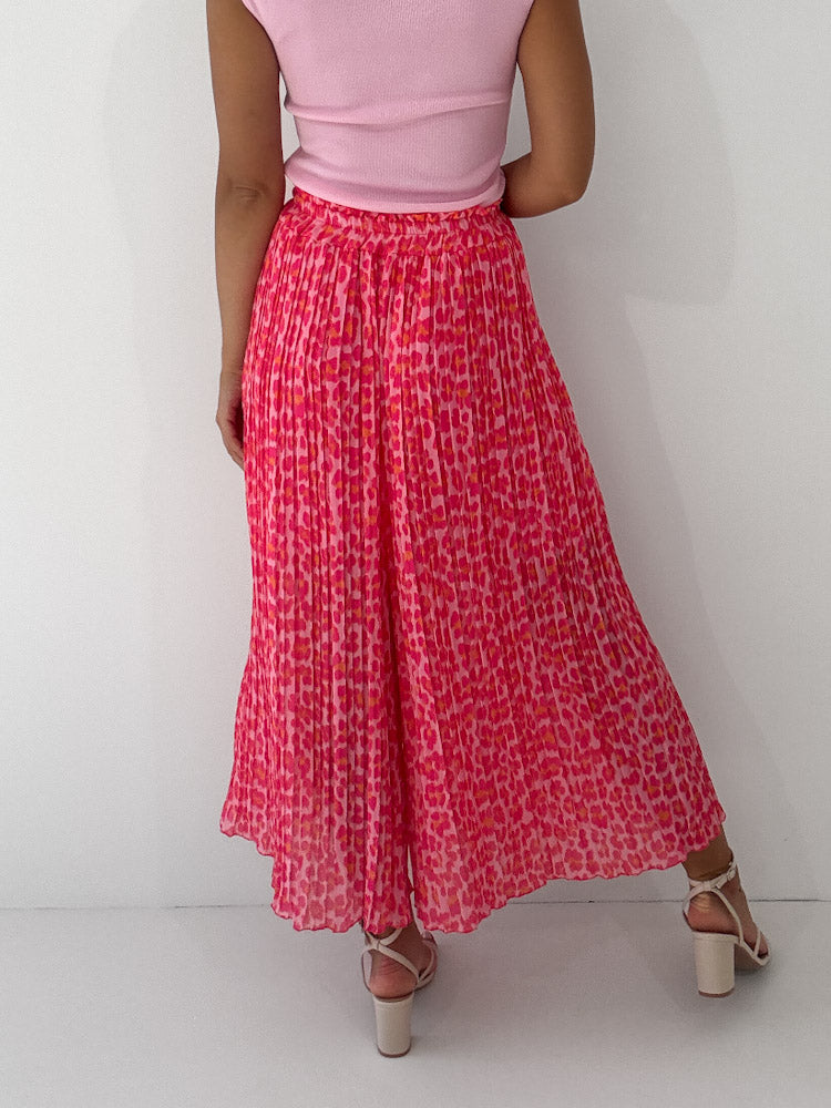 Leo Culotte Plisseehose - pink/orange