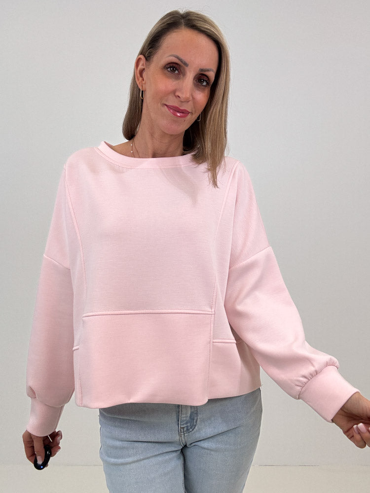 "Monza" stylischer Sweater mit Viscose - rosa