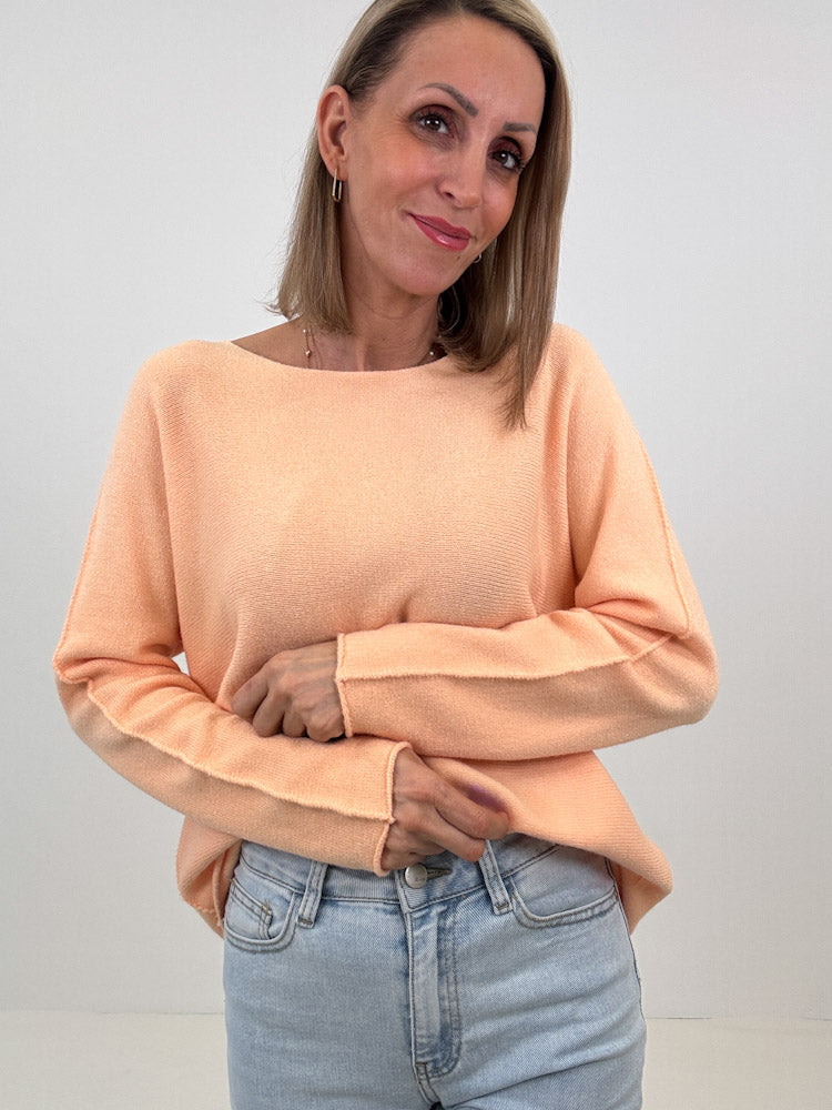 "Vicenza" weicher Pullover mit Viscose - apricot