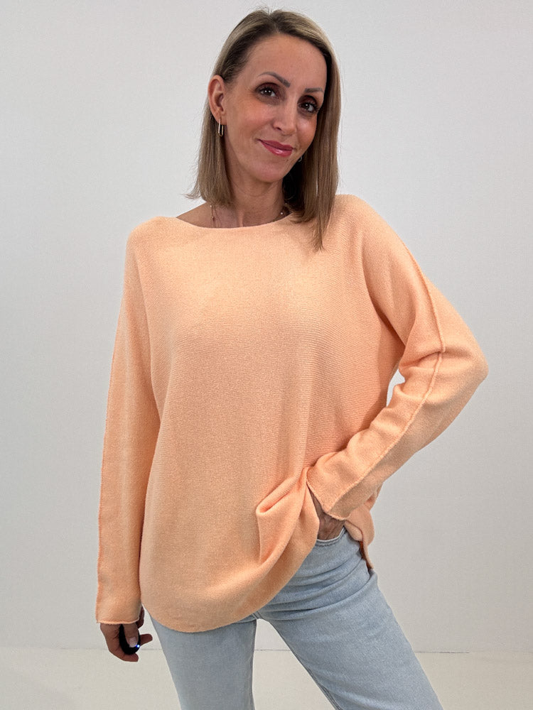 "Vicenza" weicher Pullover mit Viscose - apricot