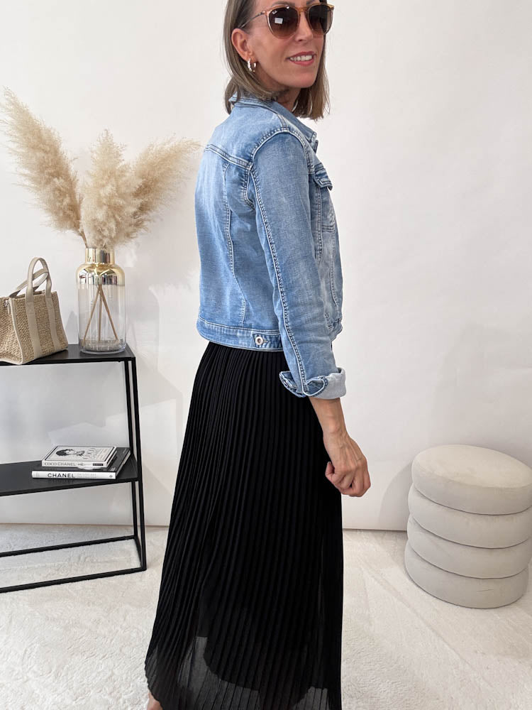 "Skirt" Plissee Rock - schwarz