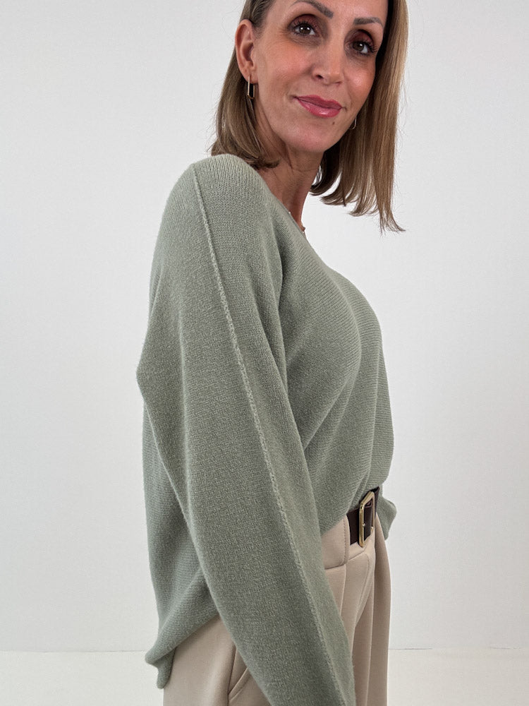 "Vicenza V" weicher Pullover mit V-Ausschnitt aus Viscose - sabei
