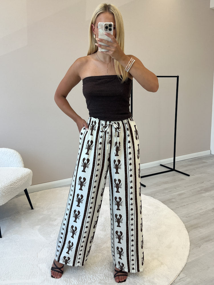 "Nizza" Tube Top aus Baumwollle - braun