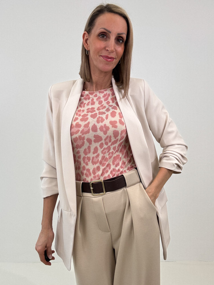 "Como Leo" kuscheliges Cashmere Longshirt - rosa