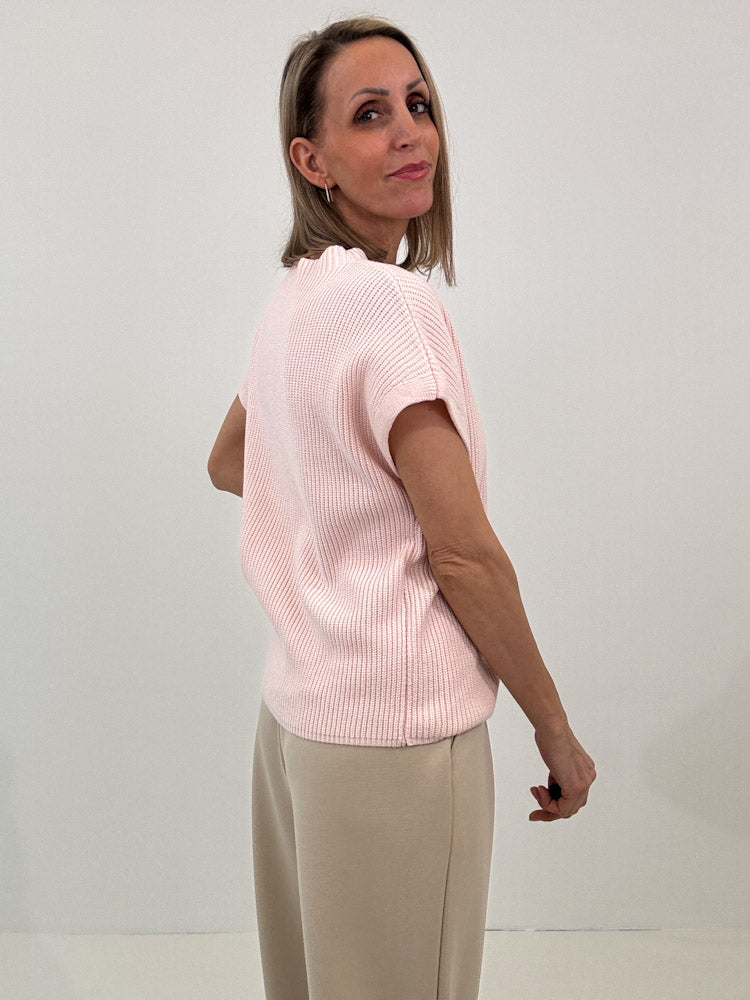 "Cozy Vest" weicher Strickweste aus Viscose - puderrosa