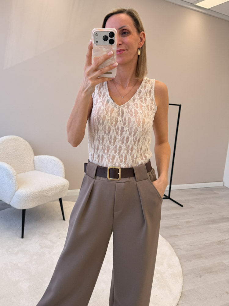 "Summer Lace" Top aus weicher Spitze - weiß