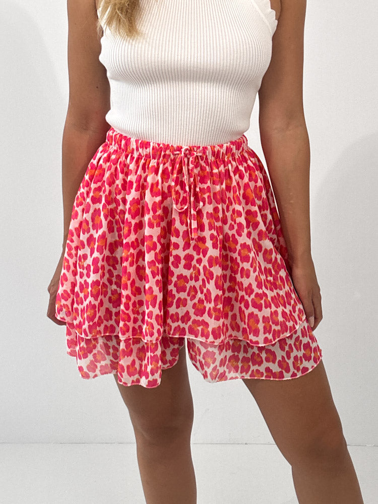 "Bella Skort Leo" weicher Hosenrock - pink/orange