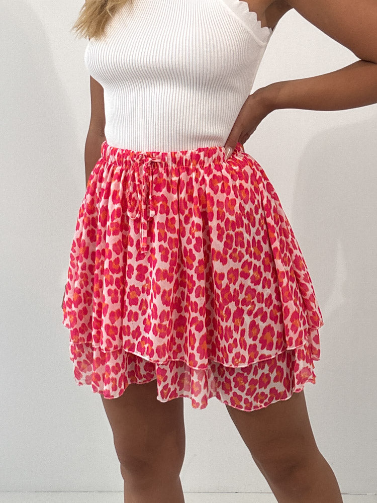 "Bella Skort Leo" weicher Hosenrock - pink/orange