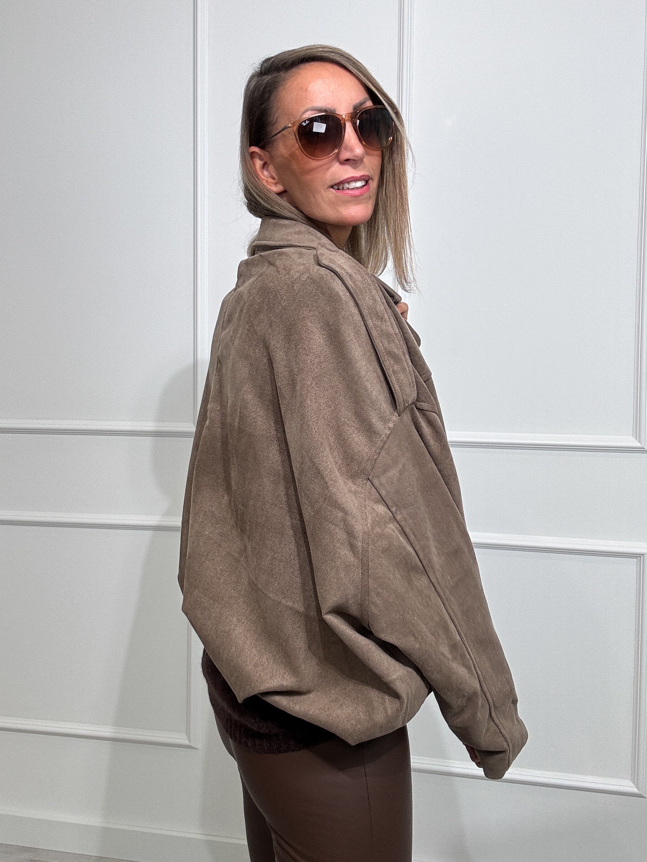 "Savona" Wildlederjacke - taupe