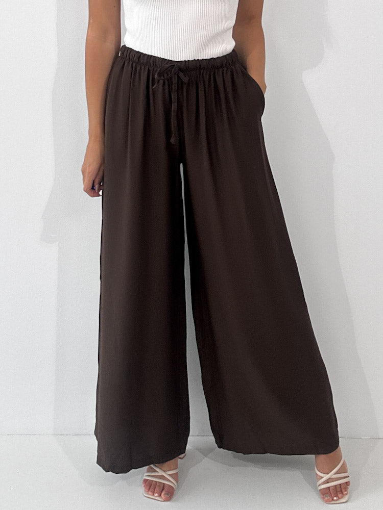 "Milano" weiche Hose aus Viscose - braun