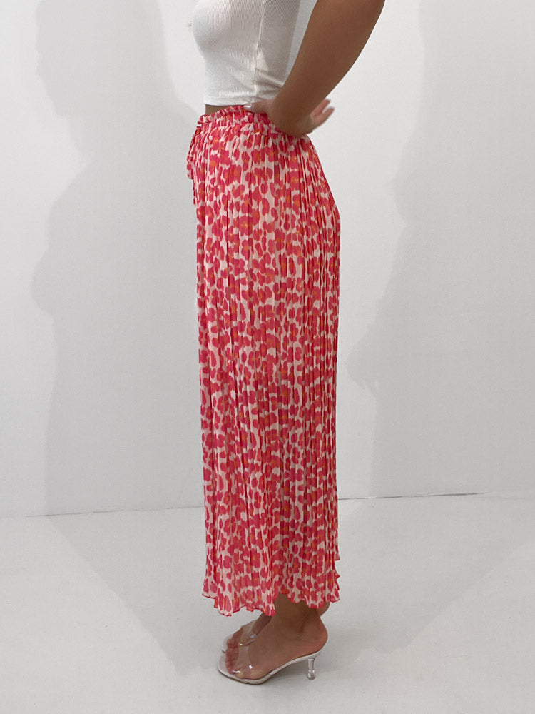 Leo Culotte Plisseehose - creme/rosa