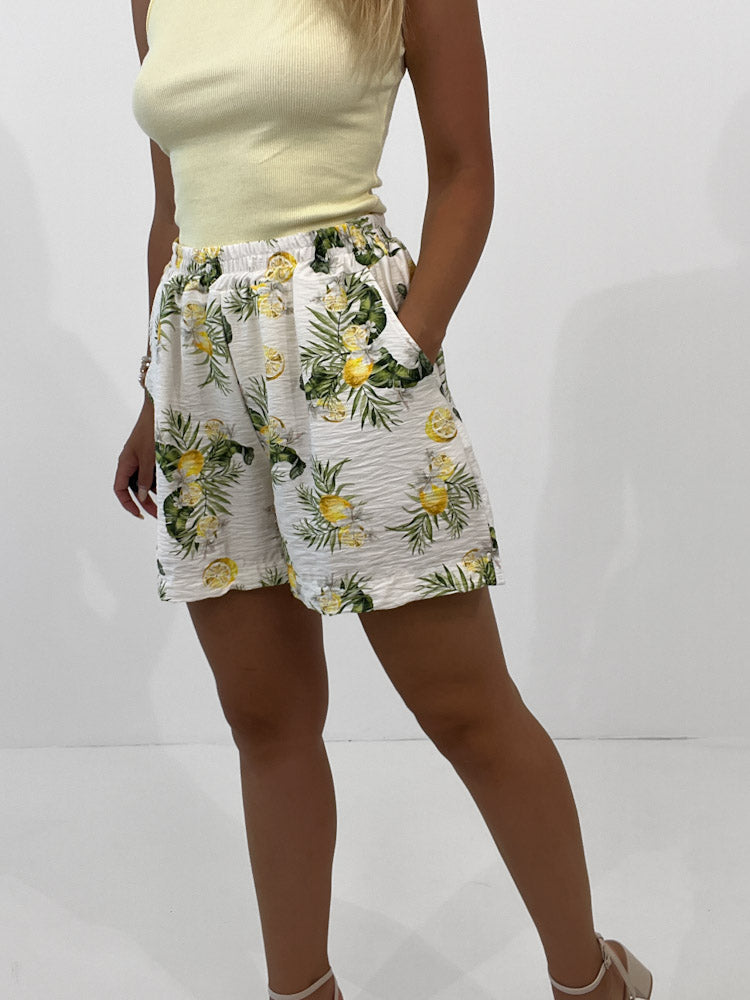 "Limon" Short aus Viscose - creme