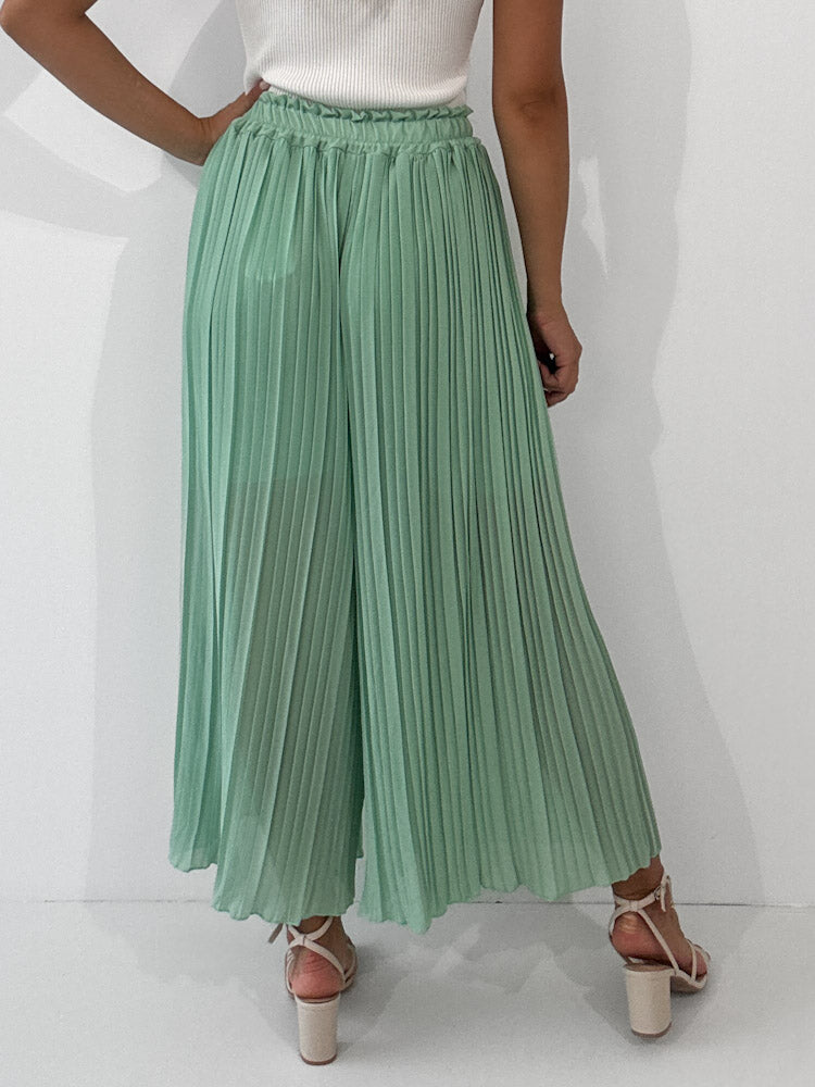 Plissee Culotte Hose - mint