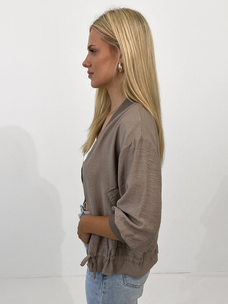 "Trulli" stylischer Blouson aus Viscose - mocca