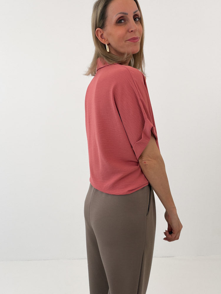 "Sunshine" kurze Bluse - indian rose