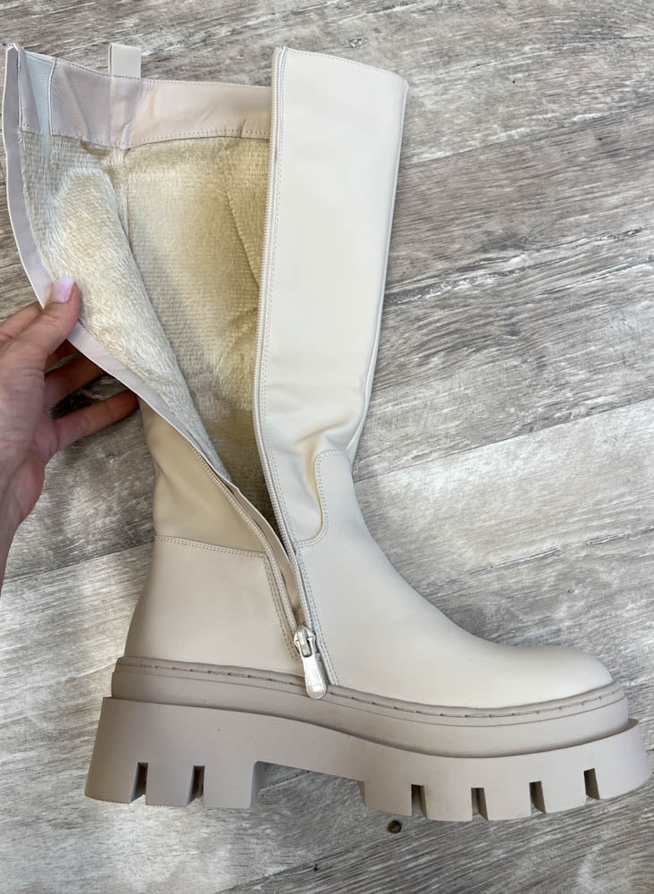"Myla High" Hoher Stiefel - beige