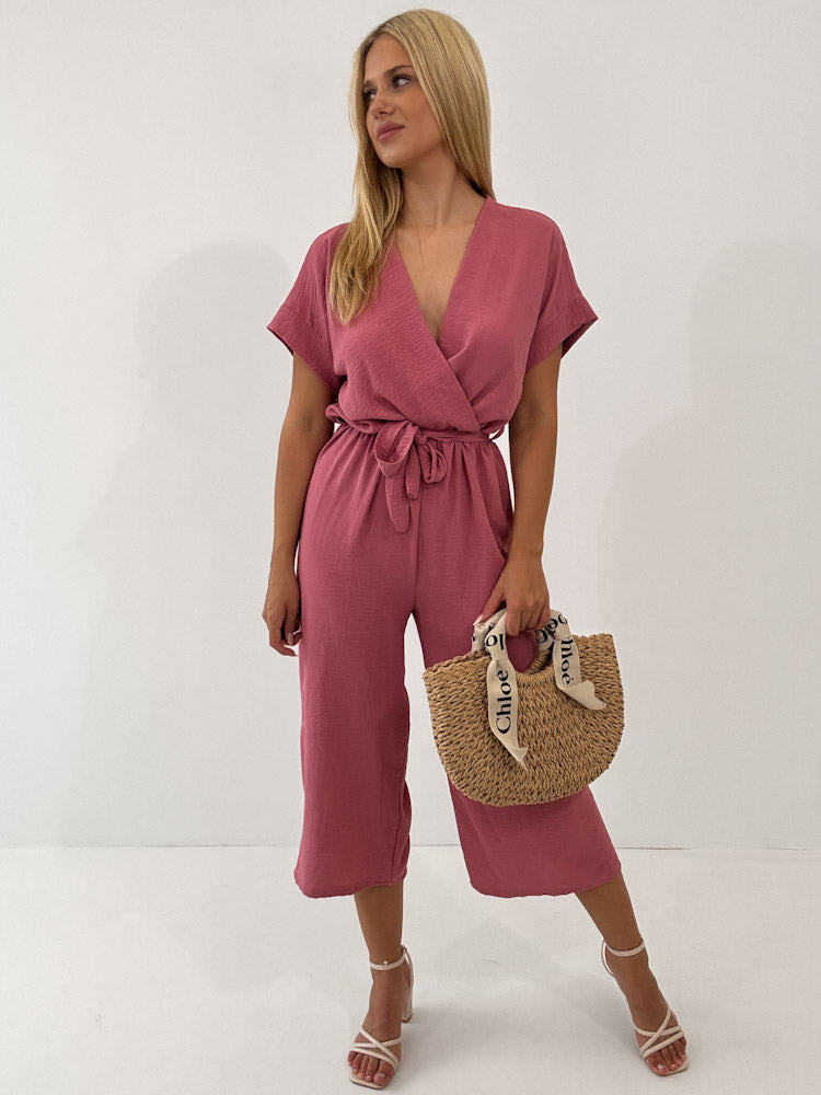 "Sunshine" stylischer Jumpsuit - beere