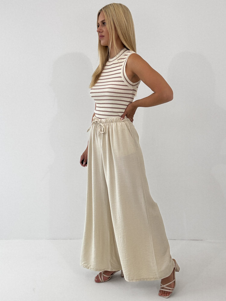 "Milano" weiche Hose aus Viscose - beige