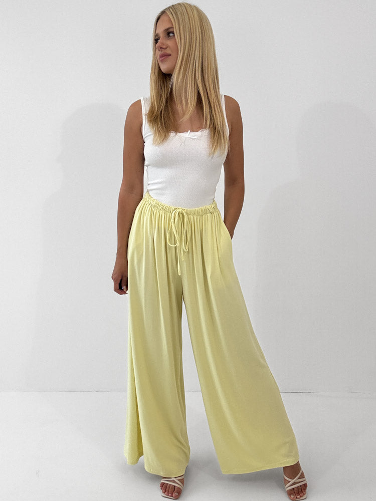 "Pienza" weiche Hose aus Viscose - gelb