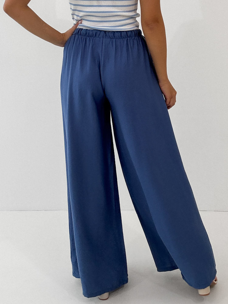 "Milano" weiche Hose aus Viscose - jeansblau