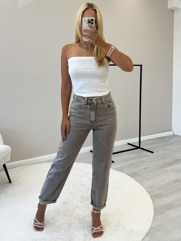 "Nizza" Tube Top aus Baumwollle - weiß