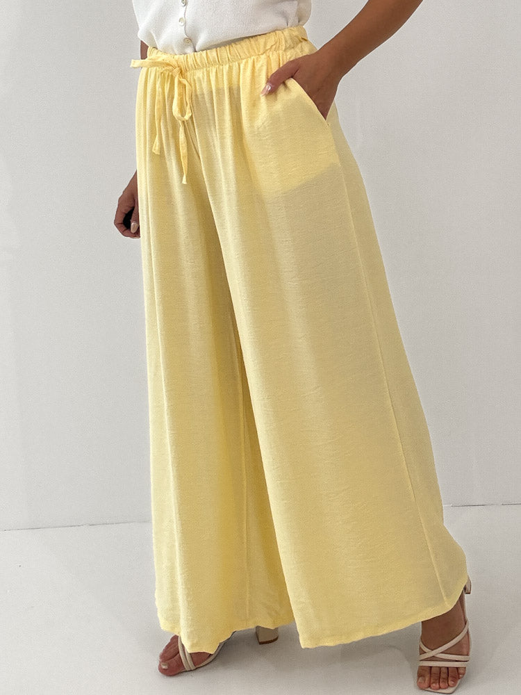 "Milano" weiche Hose aus Viscose - lemon ice