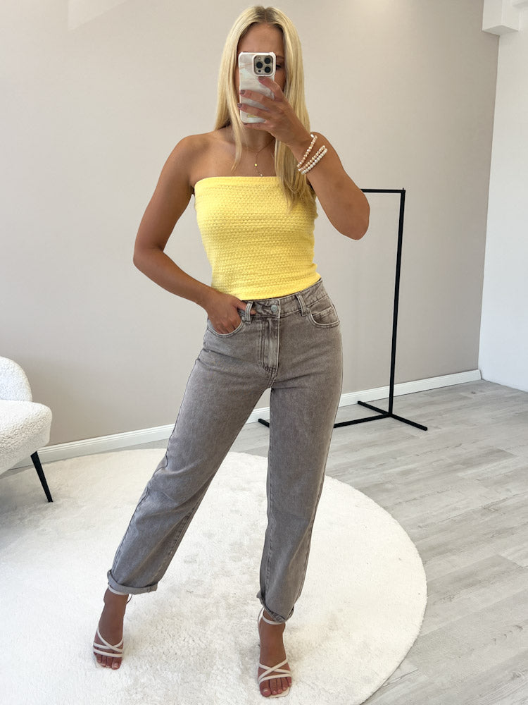 "Nizza" Tube Top aus Baumwollle - gelb