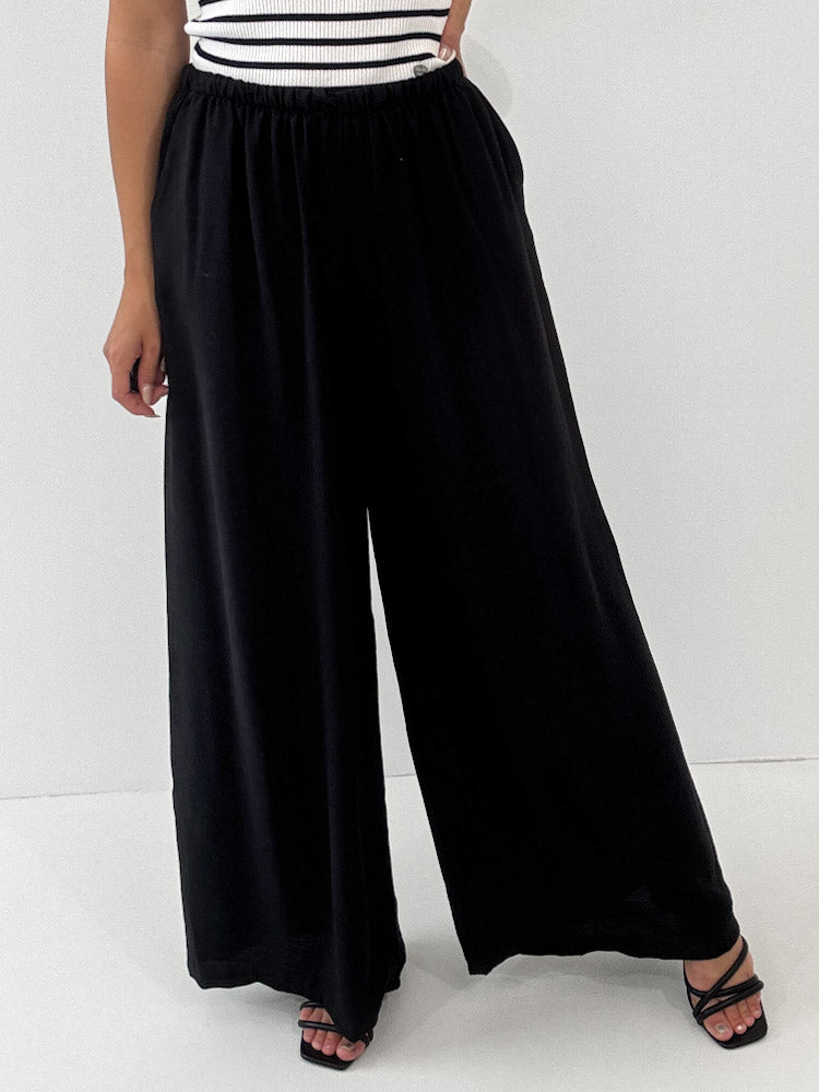"Milano" weiche Hose aus Viscose - schwarz