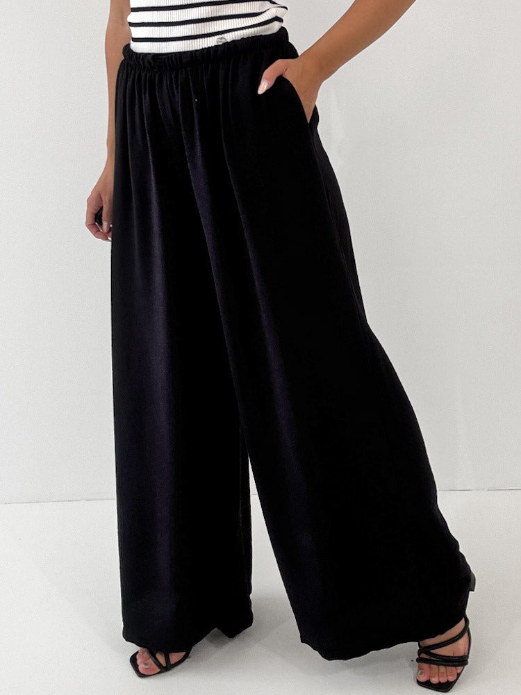 "Milano" weiche Hose aus Viscose - schwarz