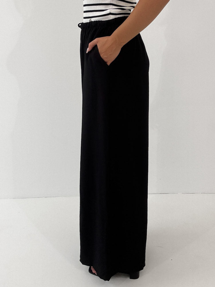 "Milano" weiche Hose aus Viscose - schwarz