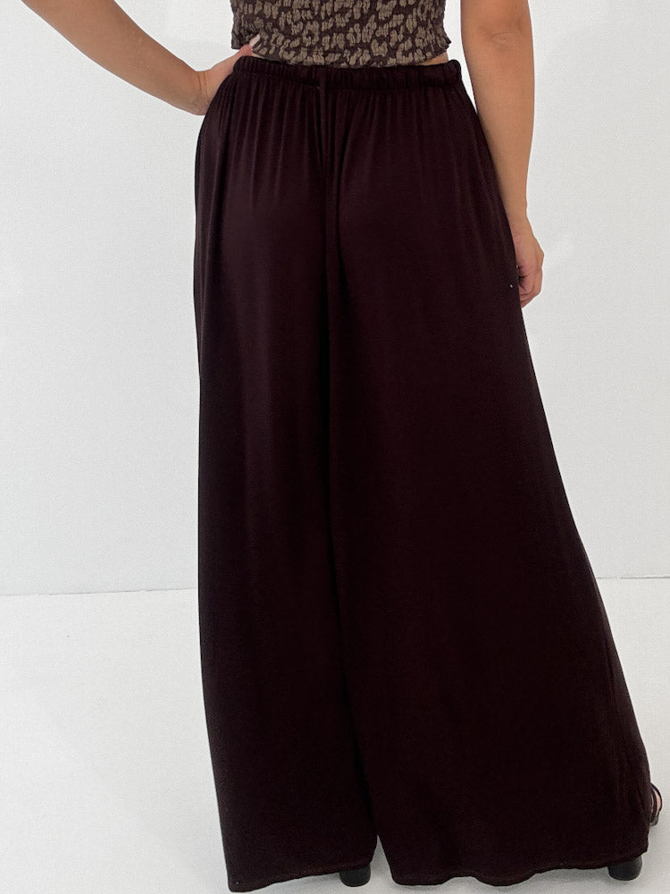 "Pienza" weiche Hose aus Viscose - braun