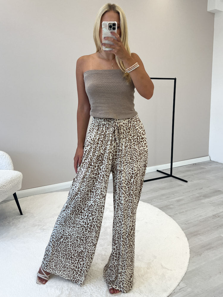 "Nizza" Tube Top aus Baumwollle - mocca