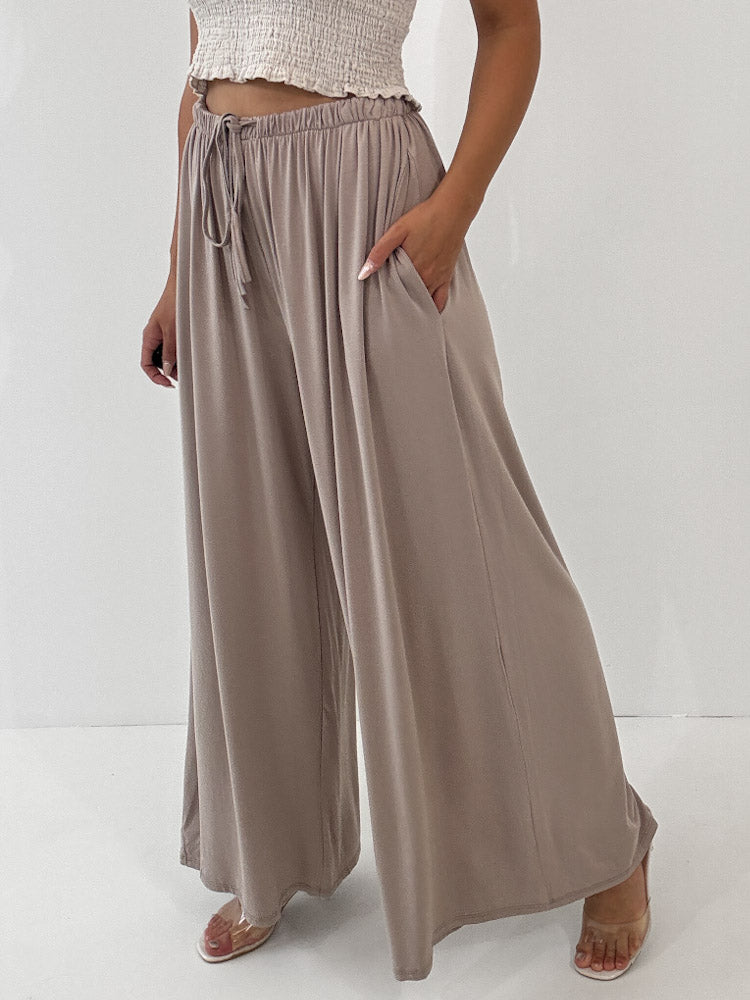 "Pienza" weiche Hose aus Viscose - dunkelbeige