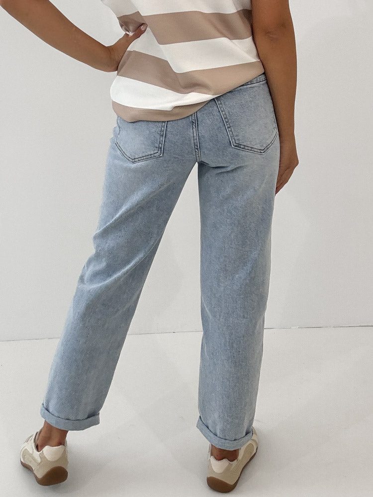 "Mom Blue 2.0" Old Mom Fit Jeans - blue
