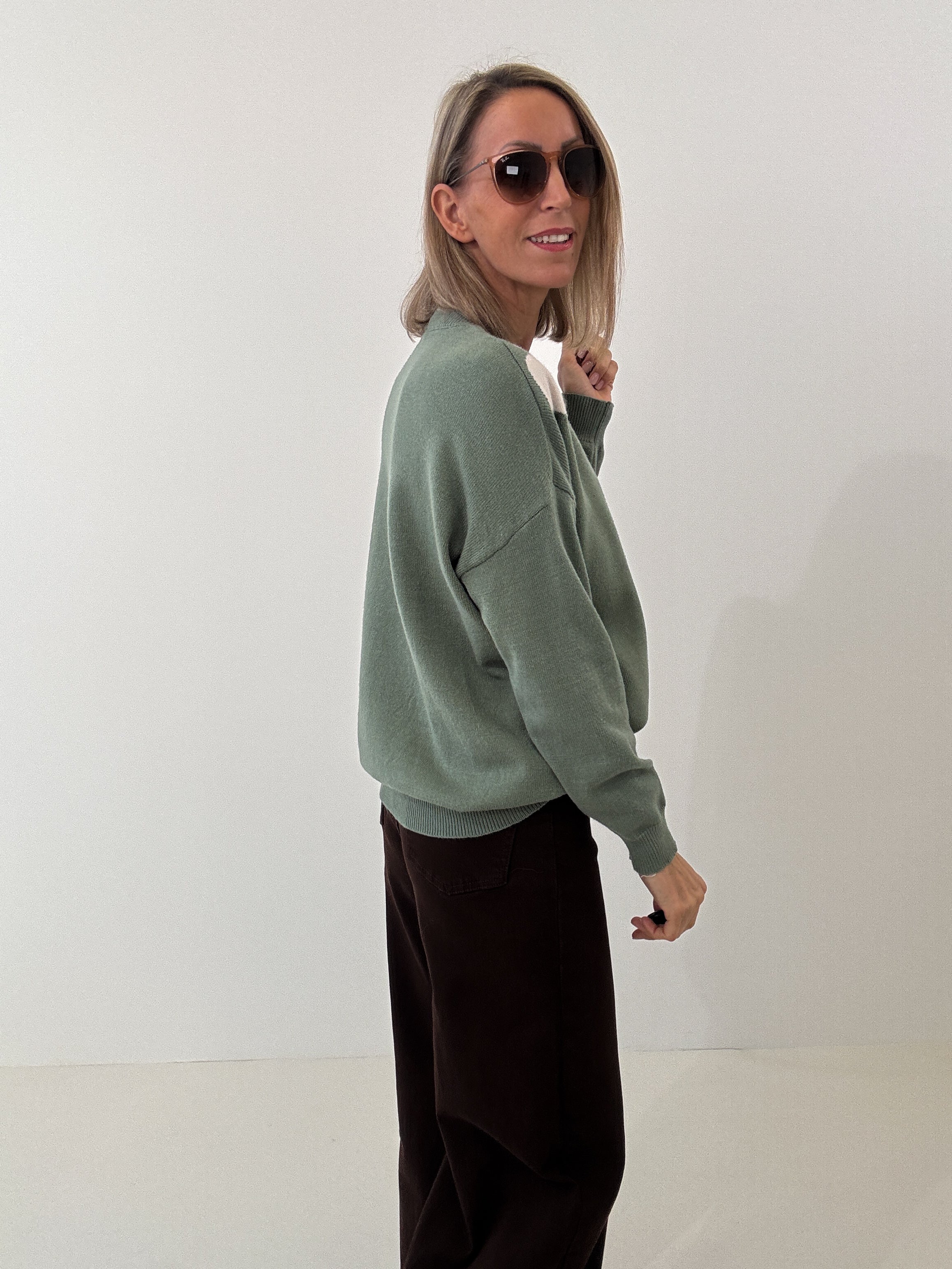 "Simply Heart" Pullover aus Viscose - grün