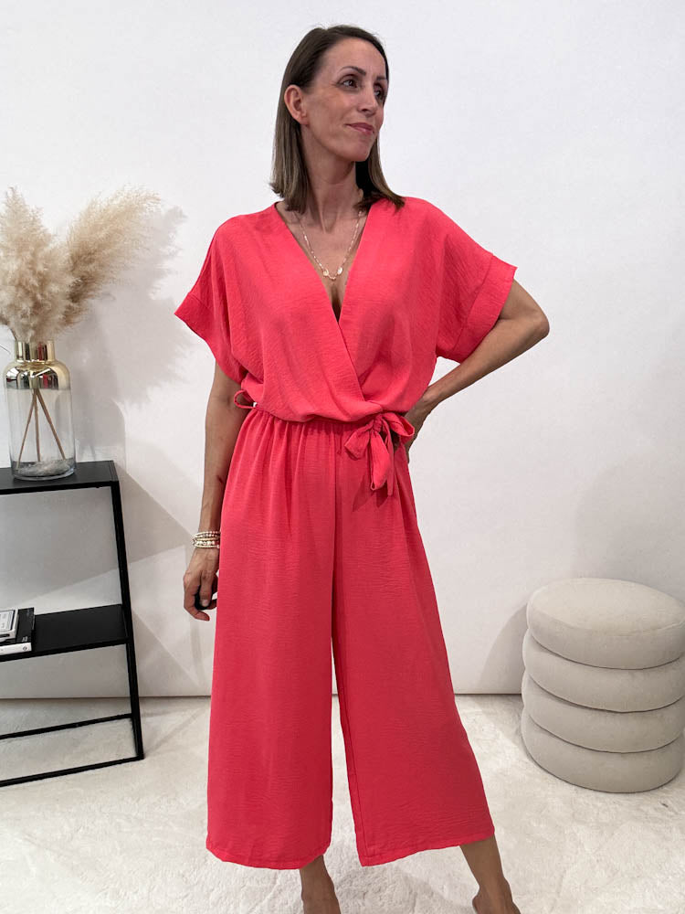 "Sunshine" Jumpsuit - coral