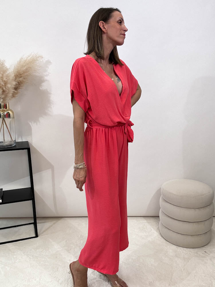 "Sunshine" Jumpsuit - coral