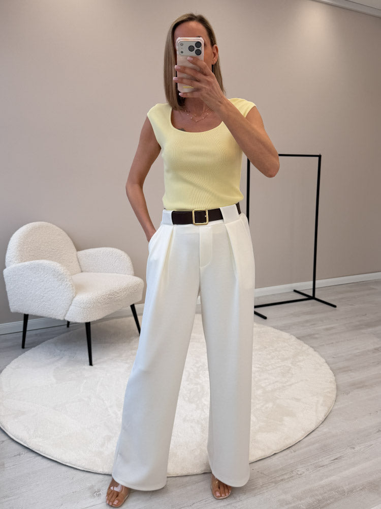 "Tropea" stylisches Top aus Viscose - lemon ice