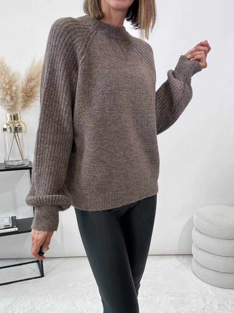 "Remo" weicher Pullover - mocca