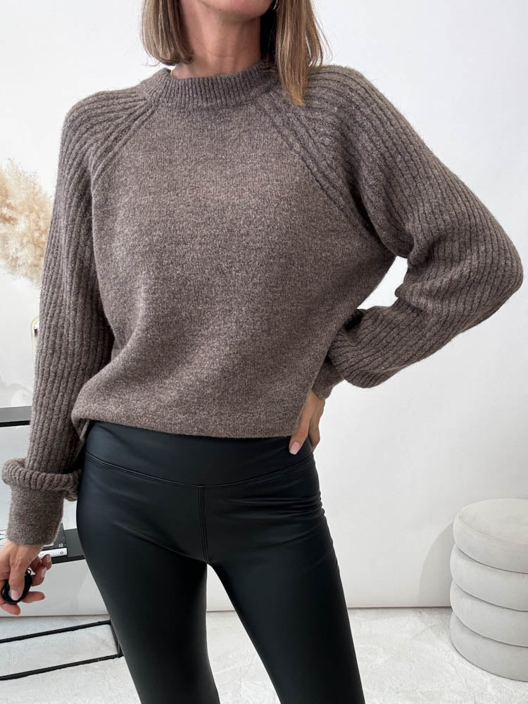 "Remo" weicher Pullover - mocca